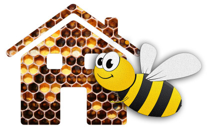 Wilde Bienen fliegen auf Rot von LANXESS